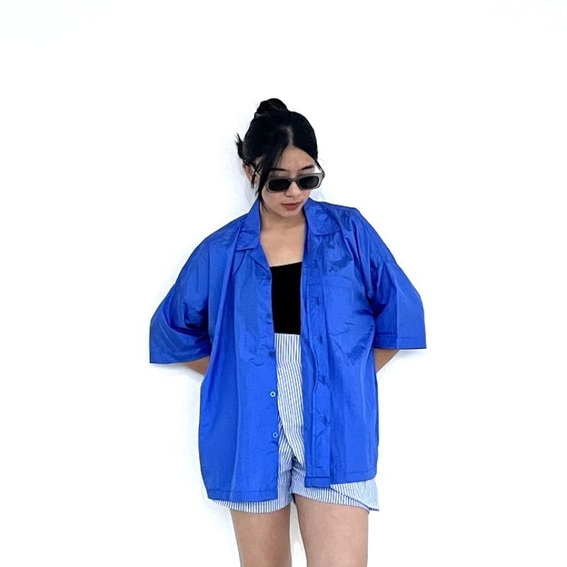 Lony Shirt Ocean | Nylon Shirt | Kemeja Nilon