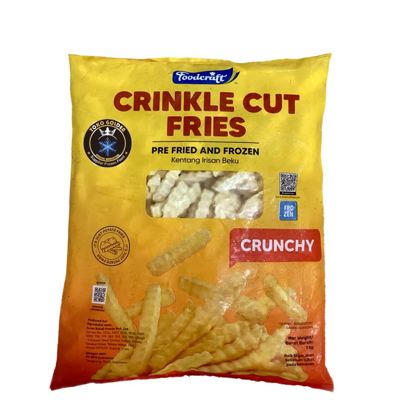 

foodcraft Crinkle cut fries 1kg / kentang goreng beku gerigi