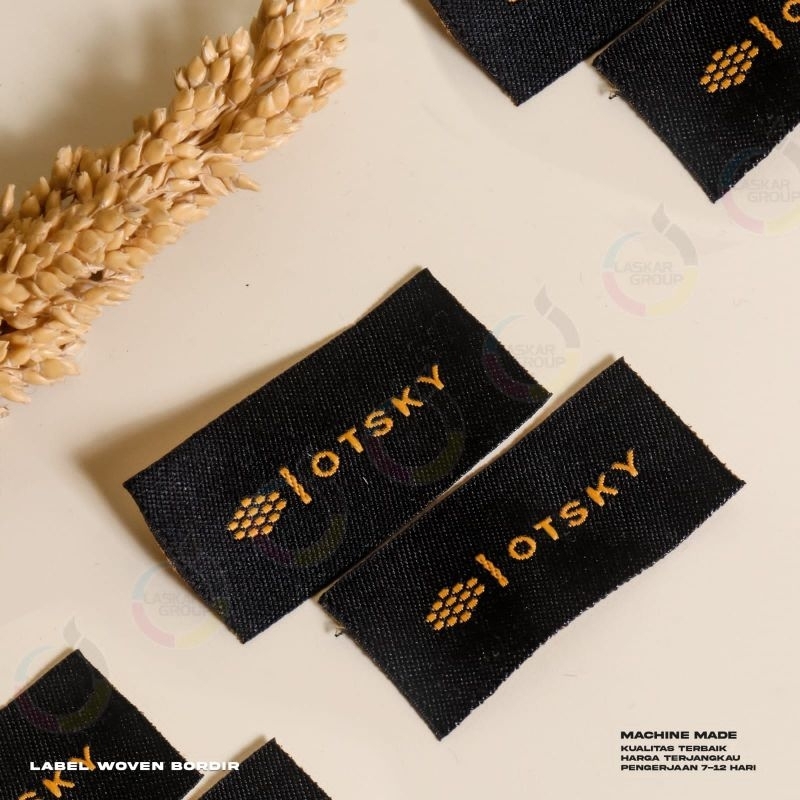 woven 2×5cm woven damas/woven hujab /label baju/label tas /