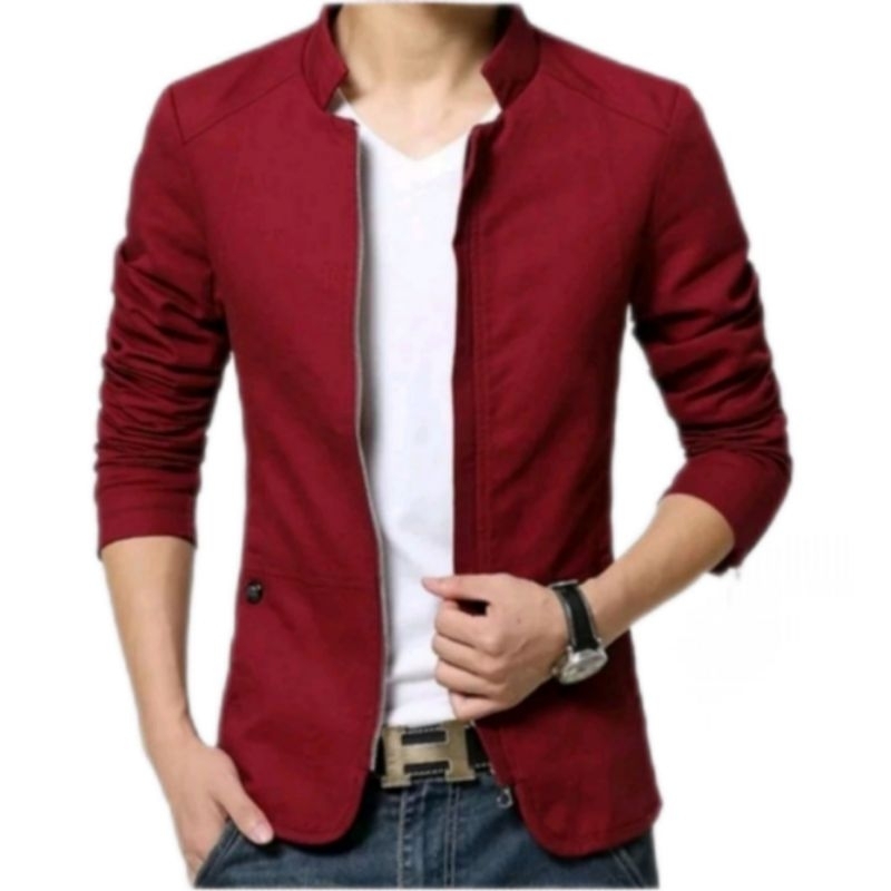 JASKET SEMI KATUN PRIA/ jasket pria formal terlaris / jasket pria terkeren