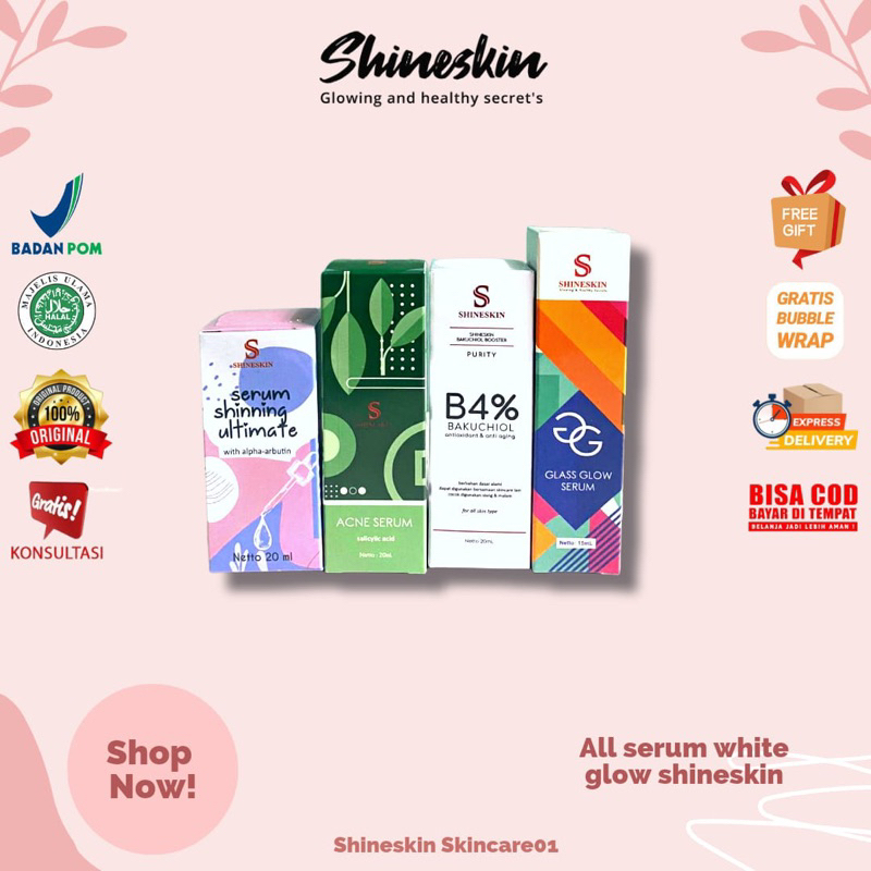 Shineskin aneka serum white glowing, all serum shineskin