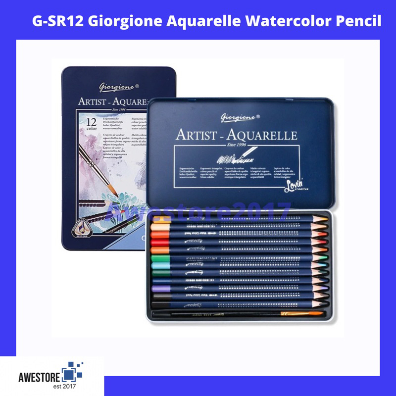 

G-SR Giorgione Aquarelle Watercolor Pensil Warna Cat Air Water Color