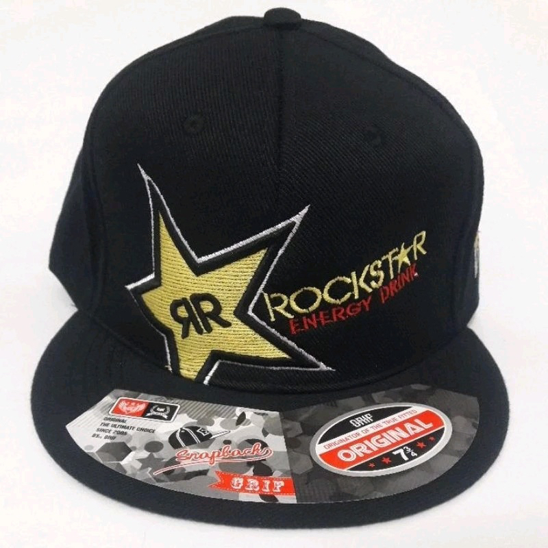topi snapback RR rockstar racing full bordir / topi snapback racing 045