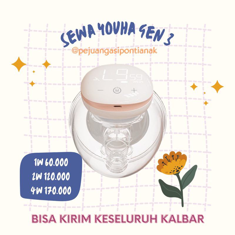 SEWA YOUHA GEN 3 POMPA ASI HANDSFREE PONTIANAK