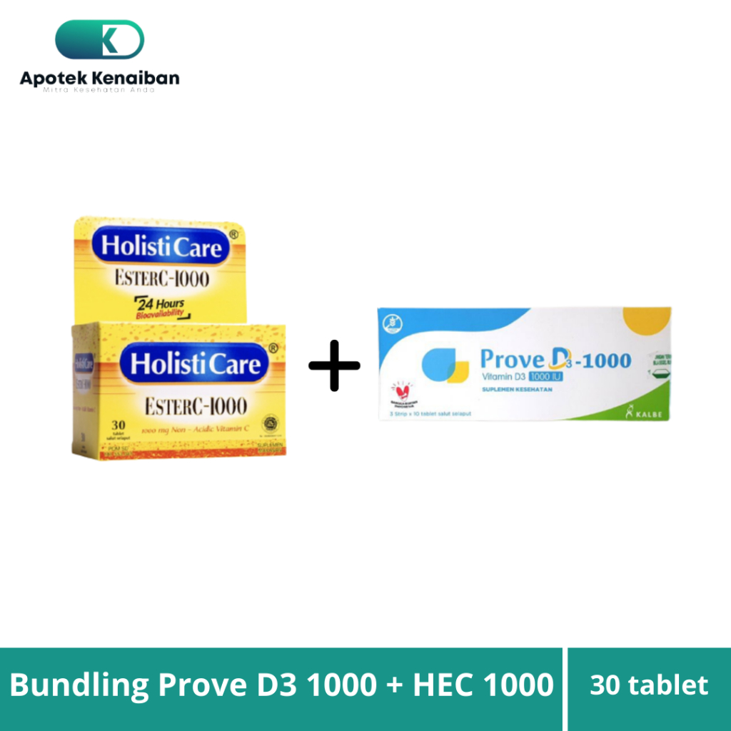 BUNDLING PROVE D3 1000 + HOLISTICARE ESTER C 1000 / IMMUNE BOOSTER