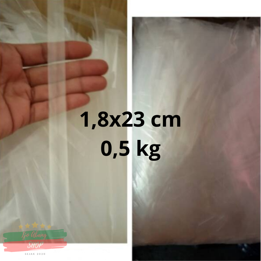 

500gram Plastik Es Pensil 1.8x23cm - Plastik Es Susu Pensil 0,5kg