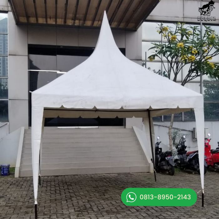 Sewa Tenda Kerucut Ukuran 3X3 Event Bazar Karnaval Warna Putih