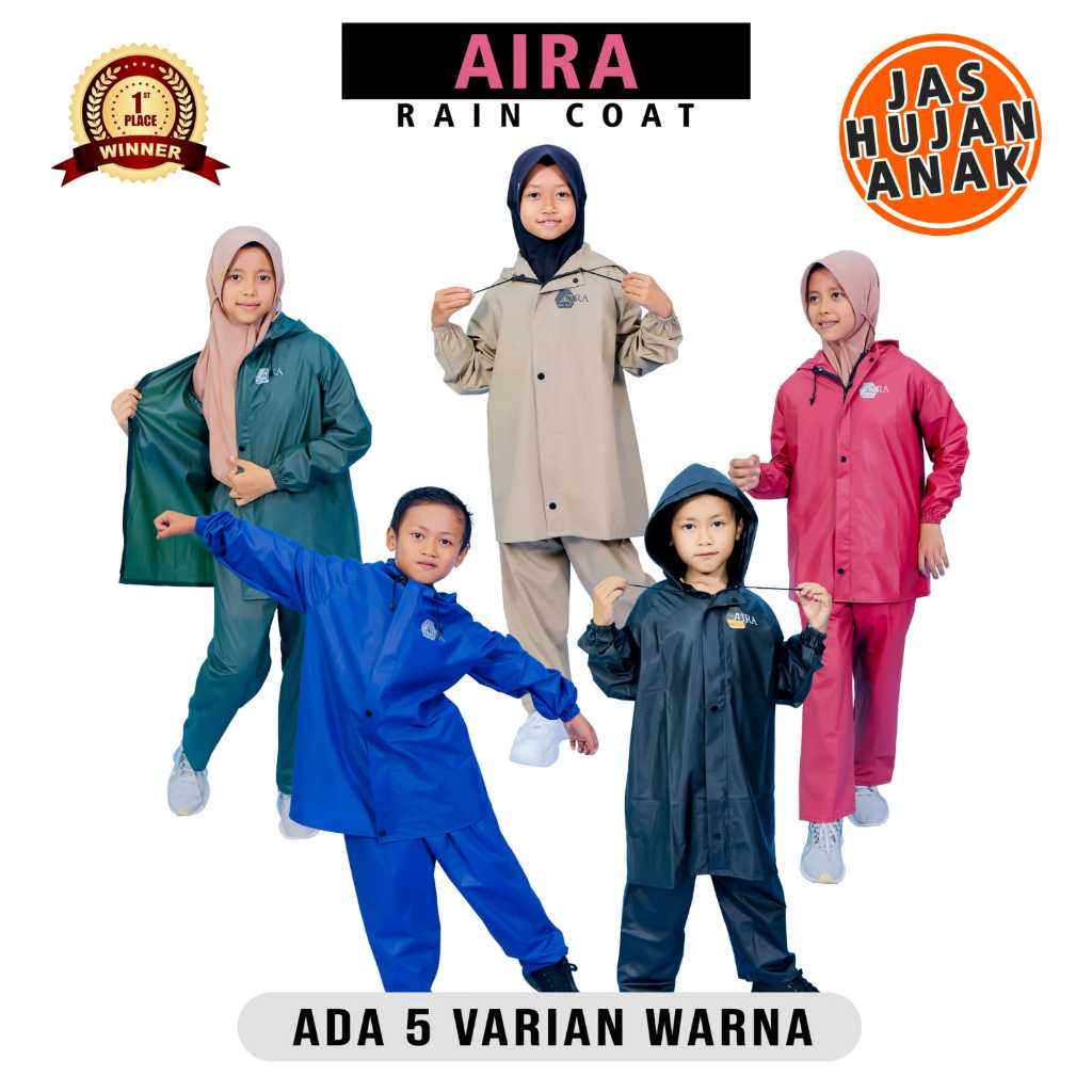 jas hujan anak perempuan laki laki tebal dan kuat untuk umur 4-12 th