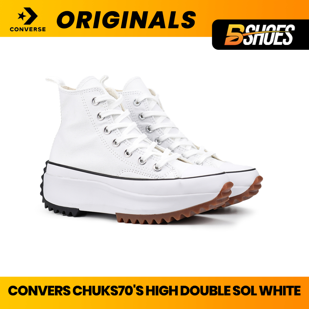 Converse Run Star Hike Lugged High White Women Sepatu Sneaker Converse Sepatu High Sepatu Converse P