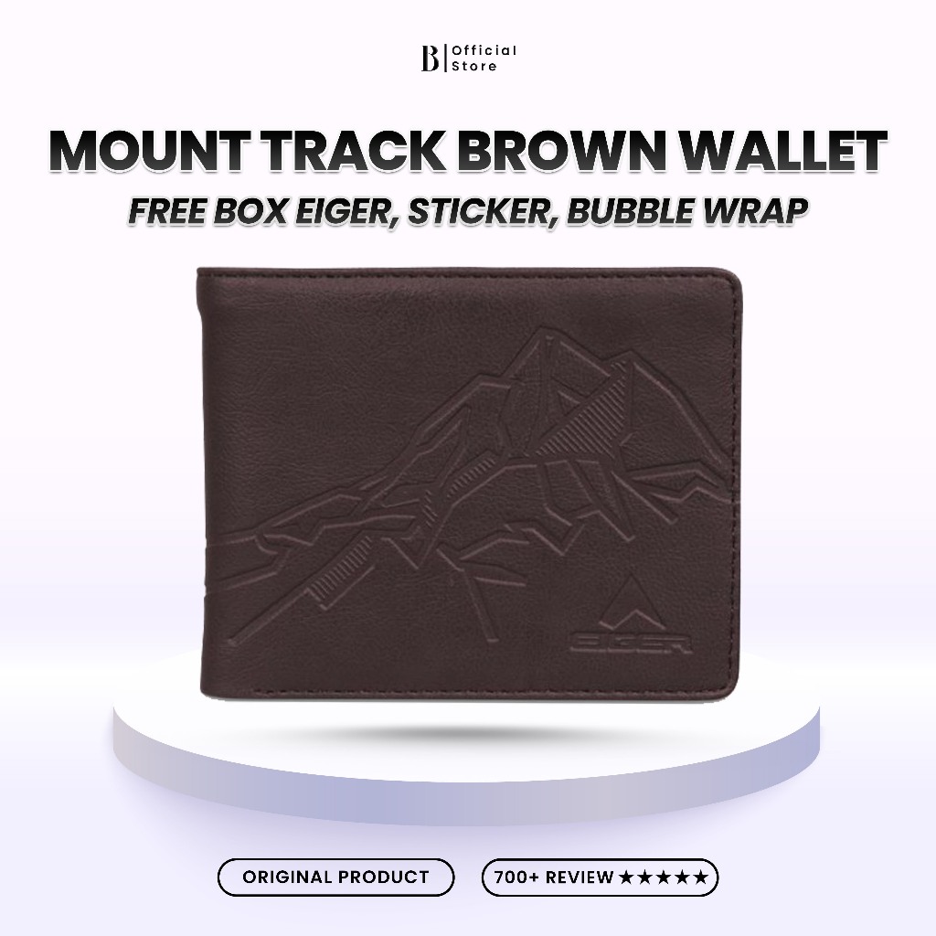 Dompet EIGER Wallet Mount Track Brown Cokelat Lipat Pria Wanita