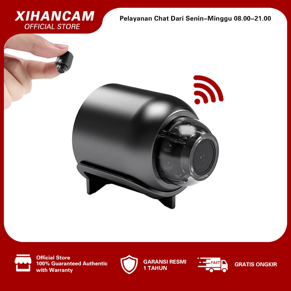 XIHANCAM 3MP Hidden Camera CCTV Mini Tersembunyi Spy Cam Infrared Kamera Pengintai Mini CCTV Kecil