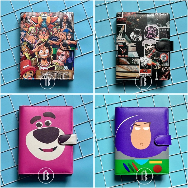 

Original Bindermu READY Motif Lotso marble girl astronaut Sullivan owl quotes aesthetics Printing Kulit Multiring 20ring A5 26ring B5 planner notebook agenda !!!