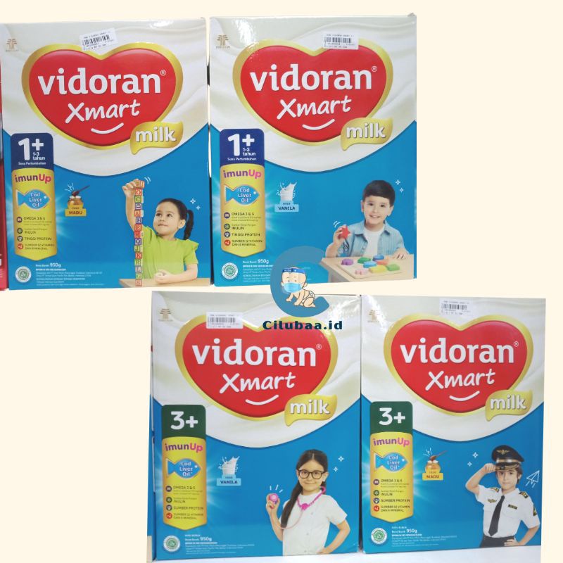 BISA ✨COD✨ Vidoran Xmart 1+ dan 3+ 950gr Susu Pertumbuhan anak grosir