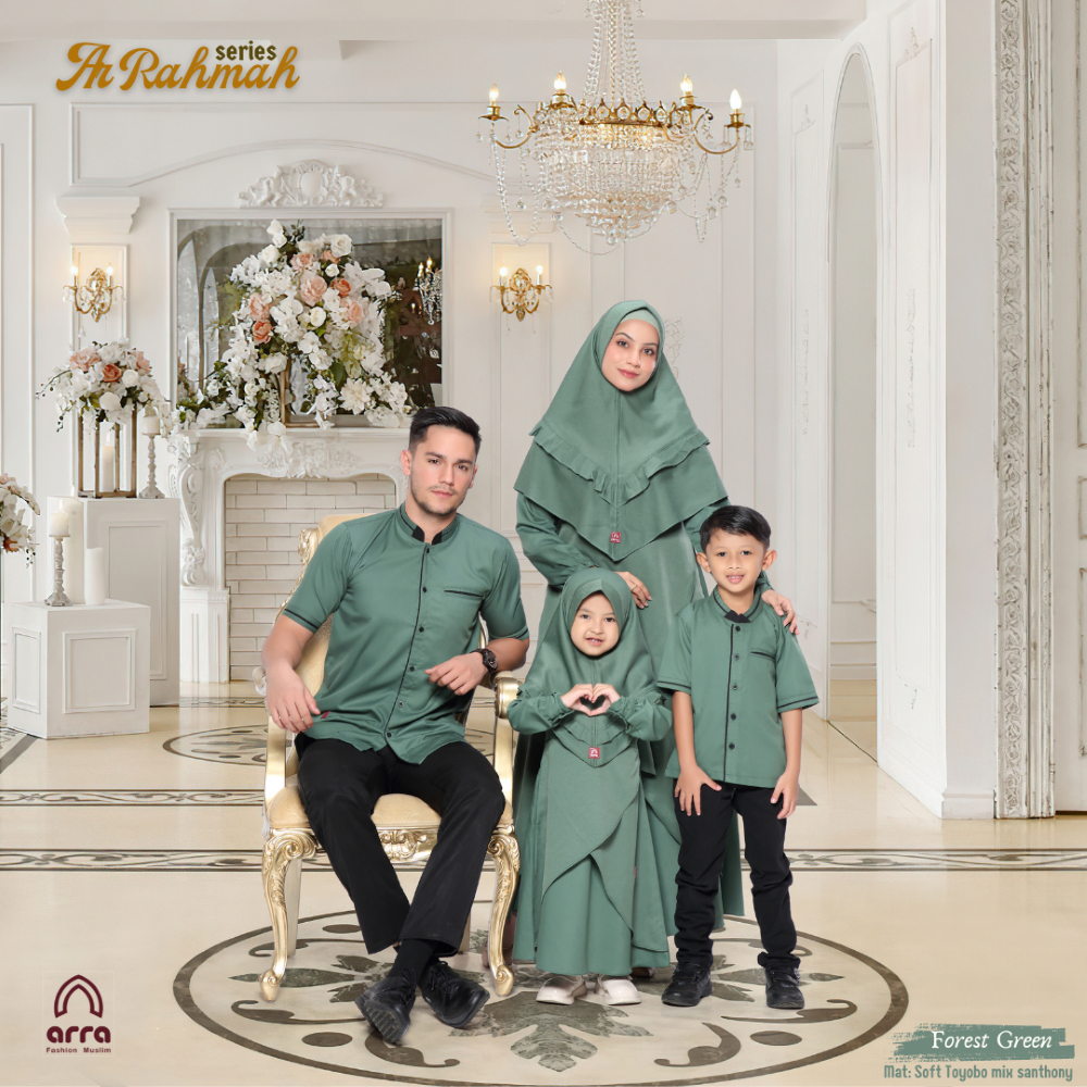 sarimbit baju lebaran terbaru 2024 gamis kondangan couple keluarga ibu dan anak perempuan kekinian