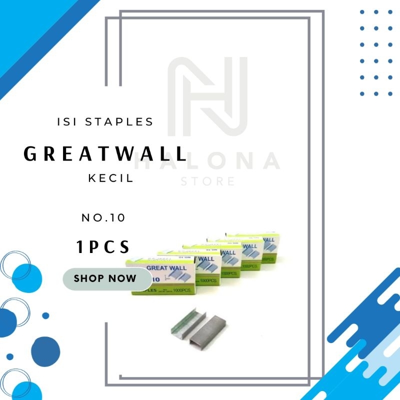 

isi Staples / Stapler kecil Great Wall no.10