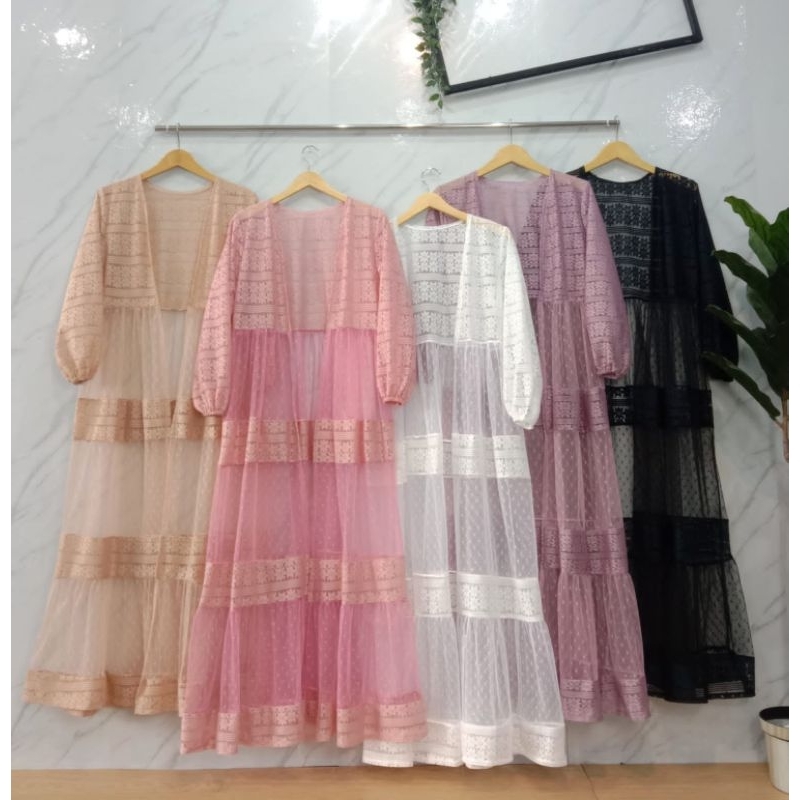 long outer brukat tutu tile dot