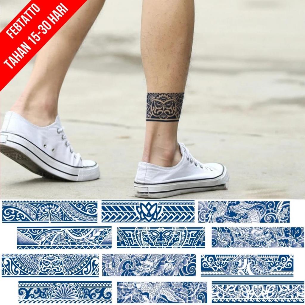 FRUIT INK GELANG TATO Tahan 1 Bulan Tato Gelang Temporer Ukuran 6x24cm Stiker Tatto Tribal Naga Ular