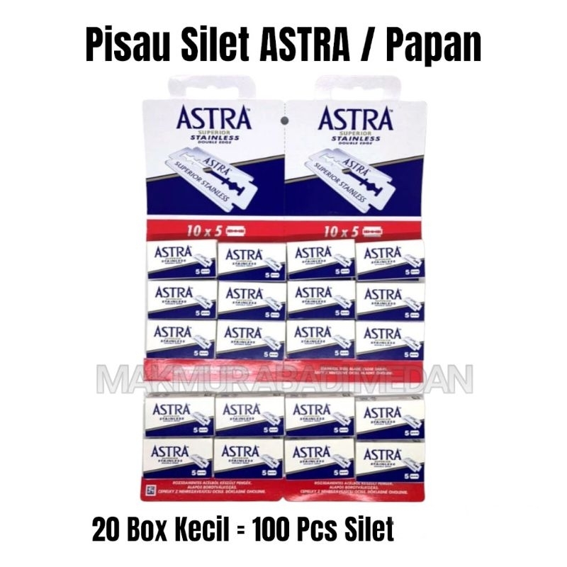Pisau Silet Astra Superior Stainless Original/Silet Pisau Cukur Kumis Jenggot Rambut/Isi Ulang Silet