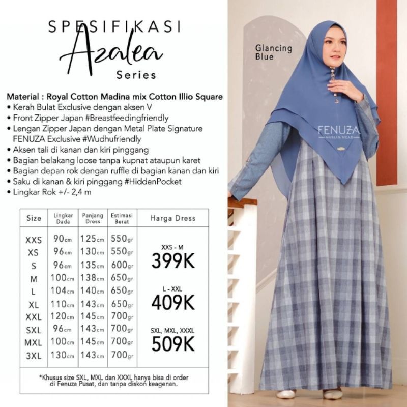 GAMIS SYARI/GAMIS MUSLIMAH/GAMIS DEWASA POLOS/GAMIS MOTIF KOTAK KOTAK/BAJU GAMIS DEWASA BY FENUZA OR