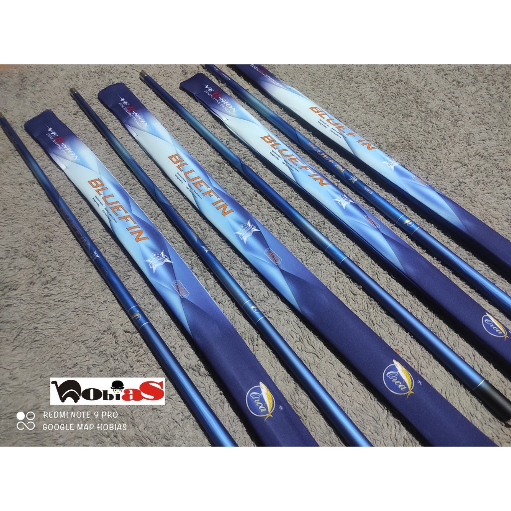 joran pancing tegek kaku carbon orca bluefin 270. 300. 360. 450