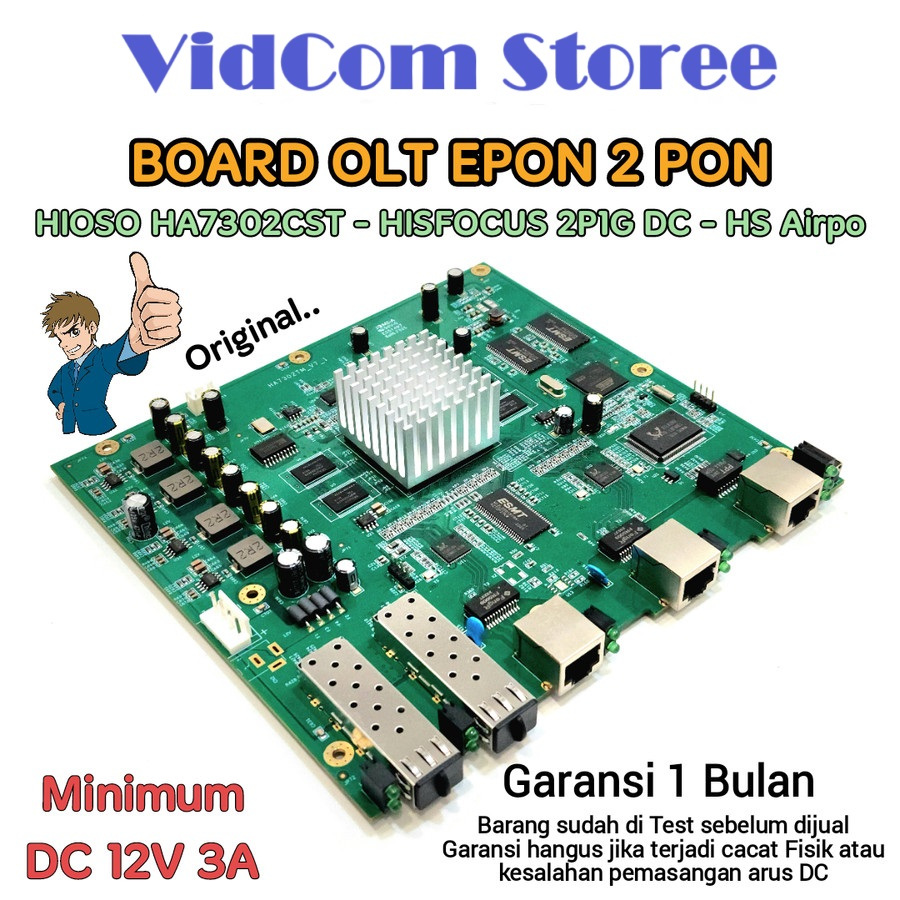 Board OLT Epon 2 PON [ HIOSO HA7302CST - HISFOCUS 2P1G - HS Airpo 2P ]