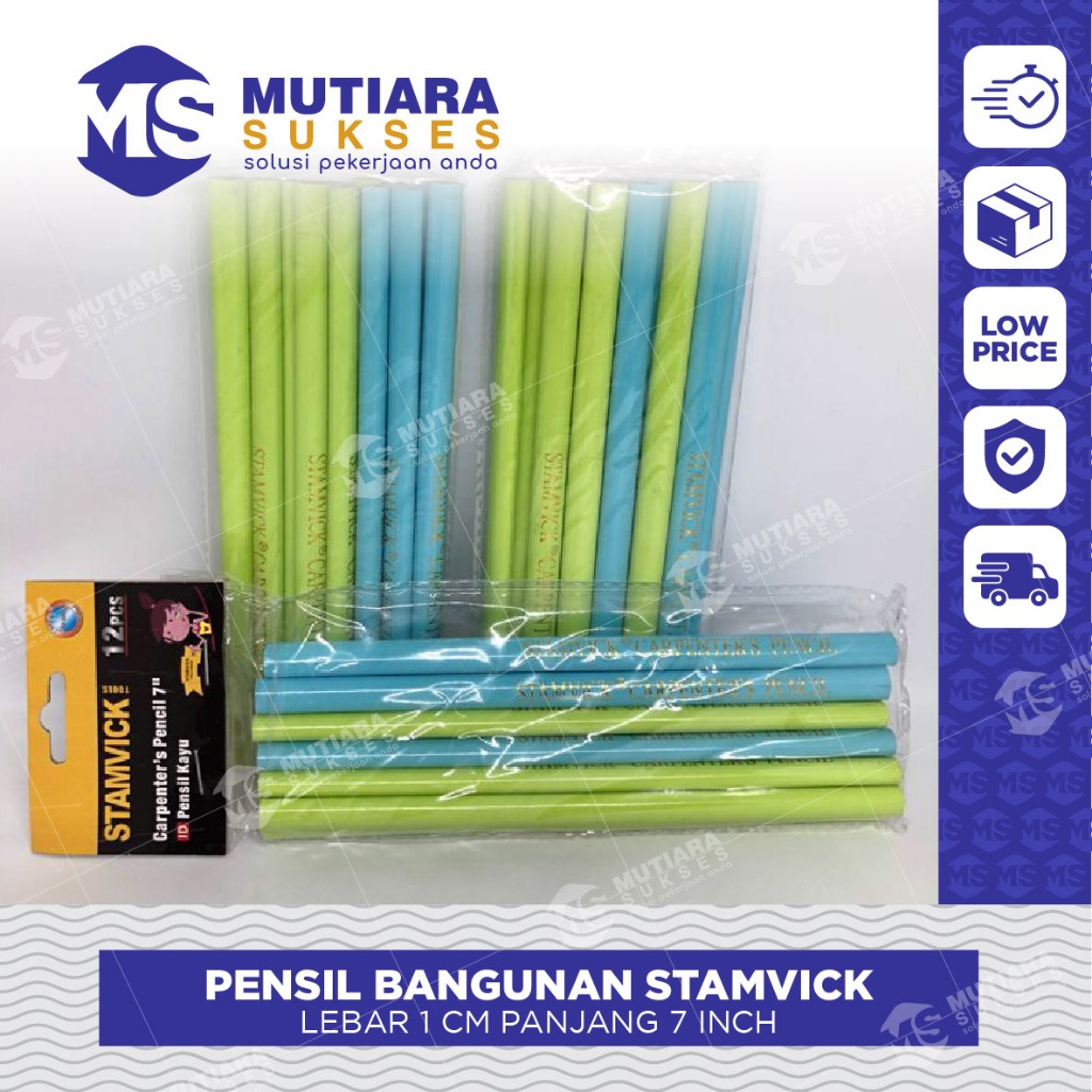 

Pensil Tukang | Pensil Bangunan | Pensil Kayu 7 Inch Per Pcs