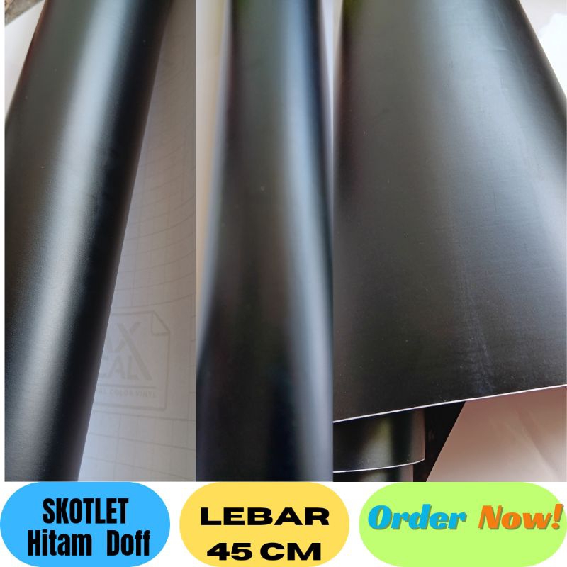 SKOTLET STIKER MOTOR WARNA HITAM DOFF