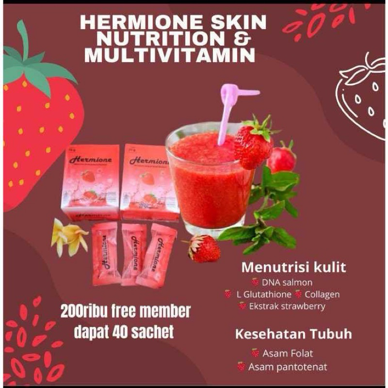 

10 Pcs Hermione Minuman Serbuk Rasa Stroberi