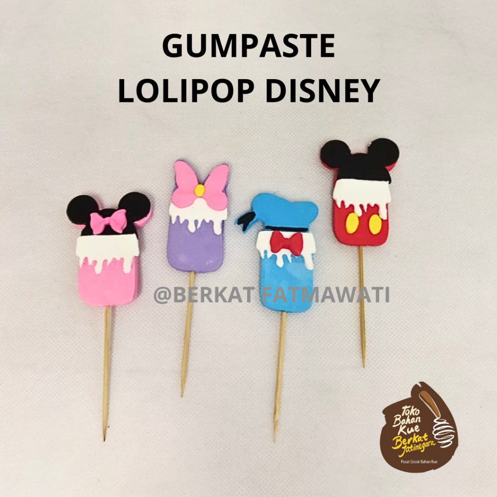 

GUMPASTE LOLIPOP DISNEY/HIASAN KUE ULANGTAHUN/PESTA