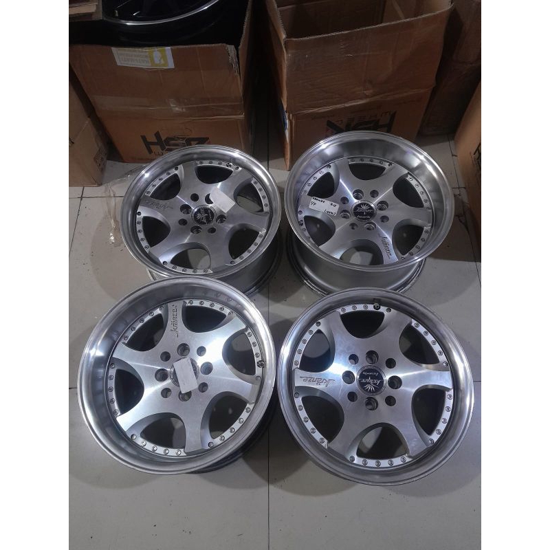 Velg Mobil Celong Kranze Bekas Ring 15 Lebar Depan 7 Inch Lebar Belakang 8,5 Inch Hole 4 x 100 / 4 x