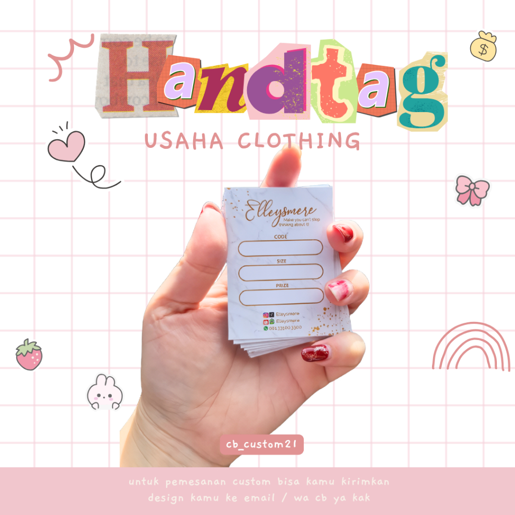 

HandTag Baju / Untuk Paket Usaha