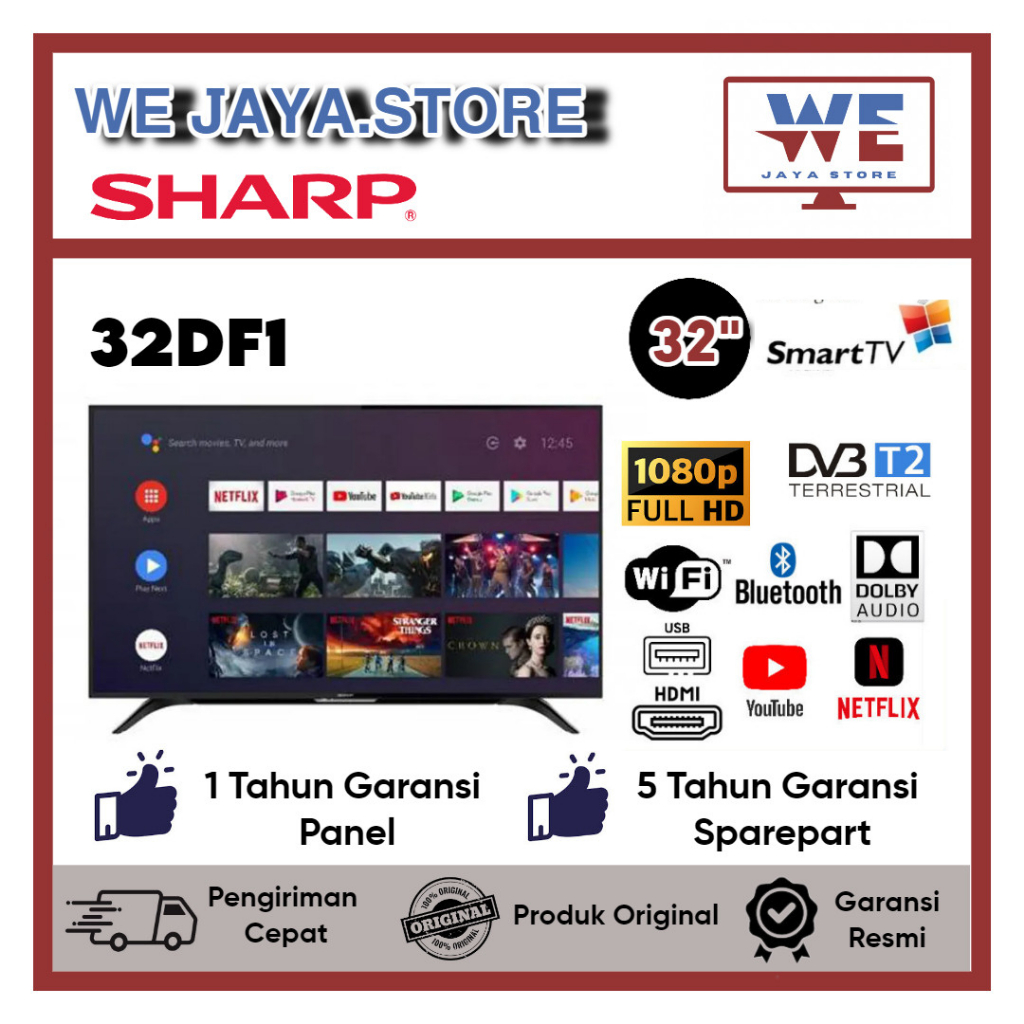 TV LED Sharp Smart 32DF1 LED Sharp 32 Inch Smart TV Sharp