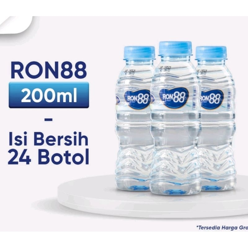 

Ron88 Ron 88 Air Mineral Minum Botol 200ml 200 ml isi 24 Grab/Gojek