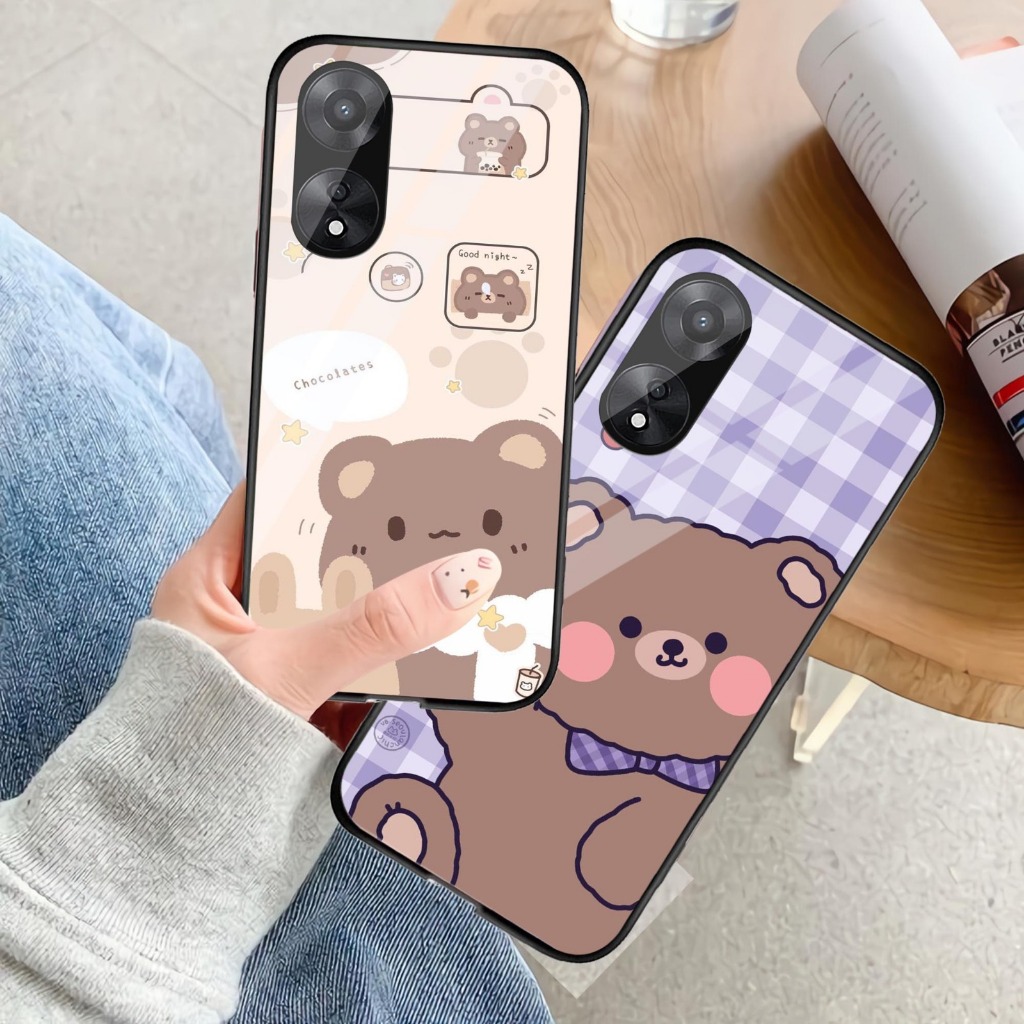 Case Kaca Oppo A58 baru - Casing Hp Oppo A58 baru  - case Kaca Glossy Oppo A58 - Case Keren Oppo A58