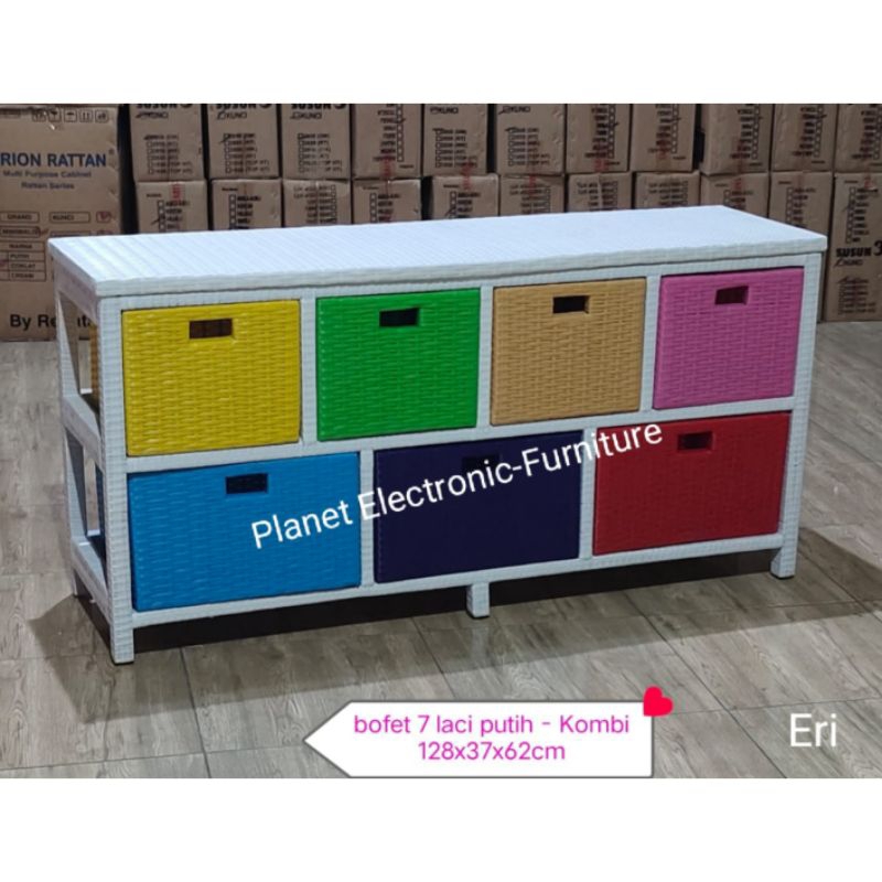 Bufet Serbaguna Rotan Sintetis  Meja Serbaguna  Bufet Baju  Bufet TV  Meja TV Serbaguna