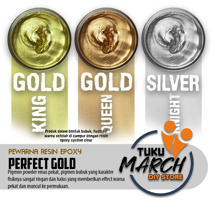 PERFECT GOLD PIGMENT l BUBUK PIGMEN RESIN SUPER HALUS DAN HASIL SUPER PEKAT