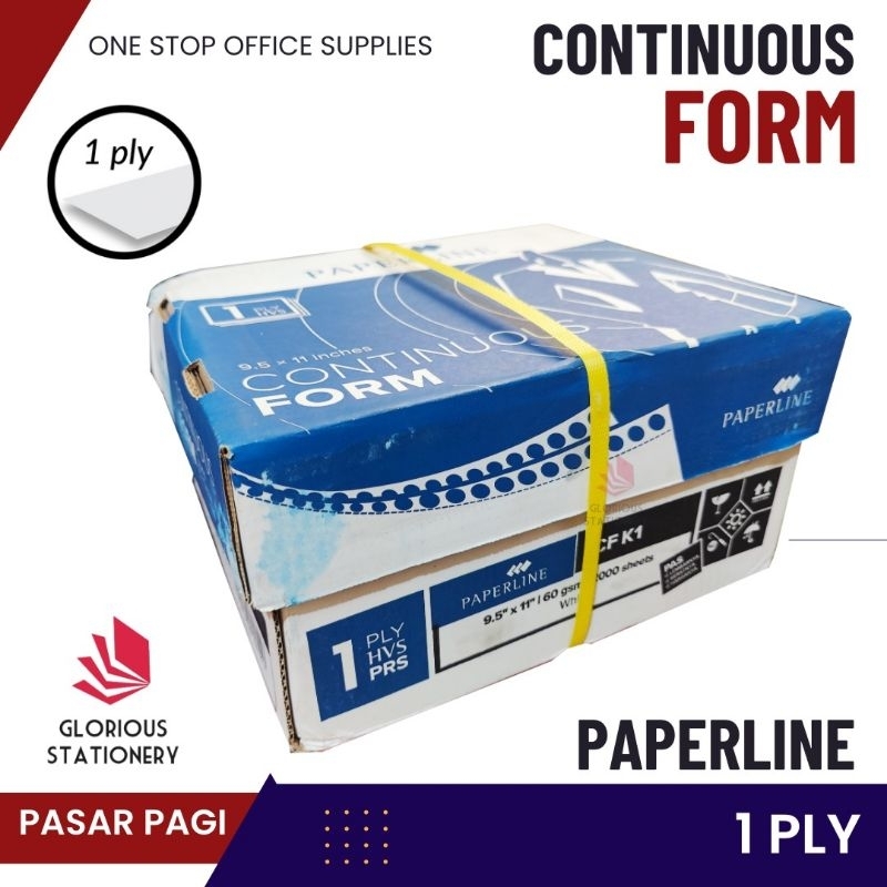 

Kertas Continuous Form 9.5 x 11" 1ply - Paperline