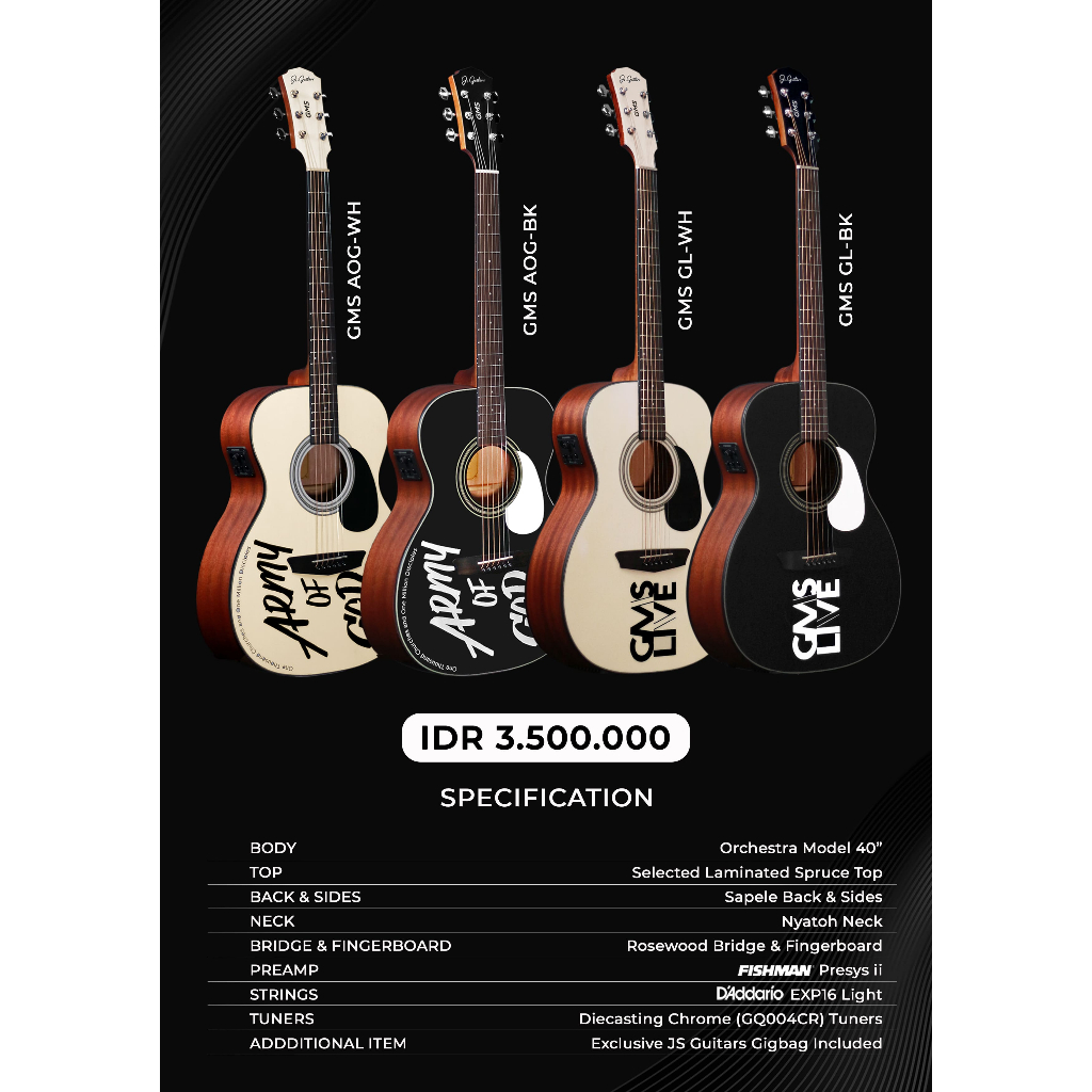 JS Guitars AOG & GMS Live Series