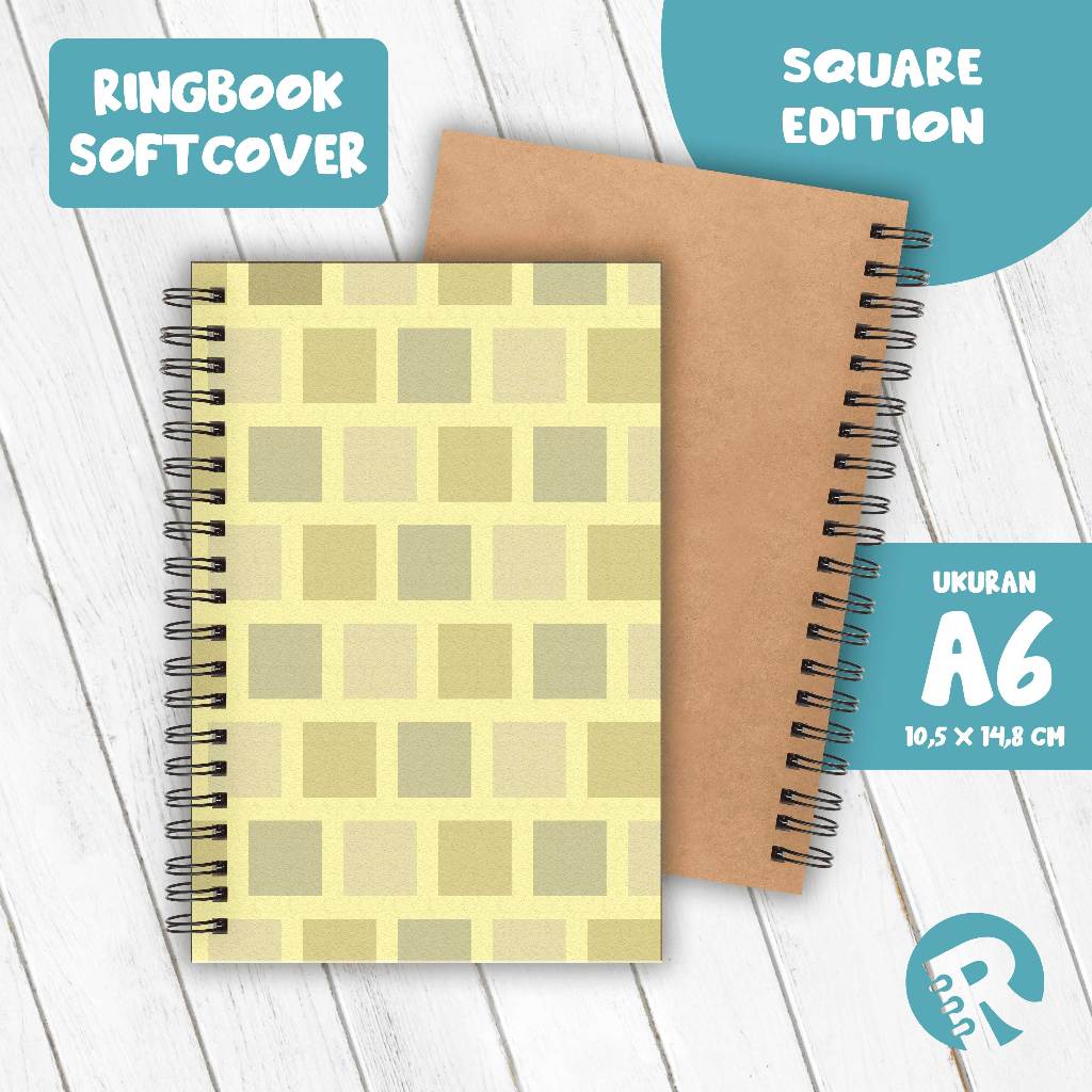 

Ringbook Softcover A6 Buku Catatan Garis/Polos Tema Quote Square Part 1
