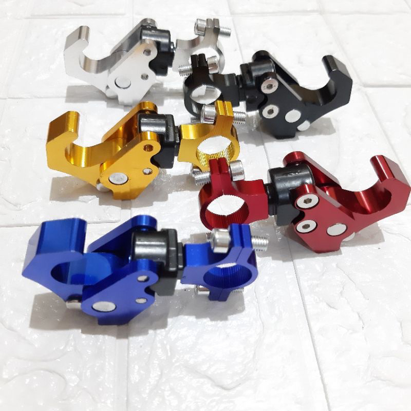 GANTUNGAN BARANG MOTOR VARIASI VIXION RX KING PCX ADV150 XABRE DLL GANTUNGAN BARANG JEPIT DI STANG
