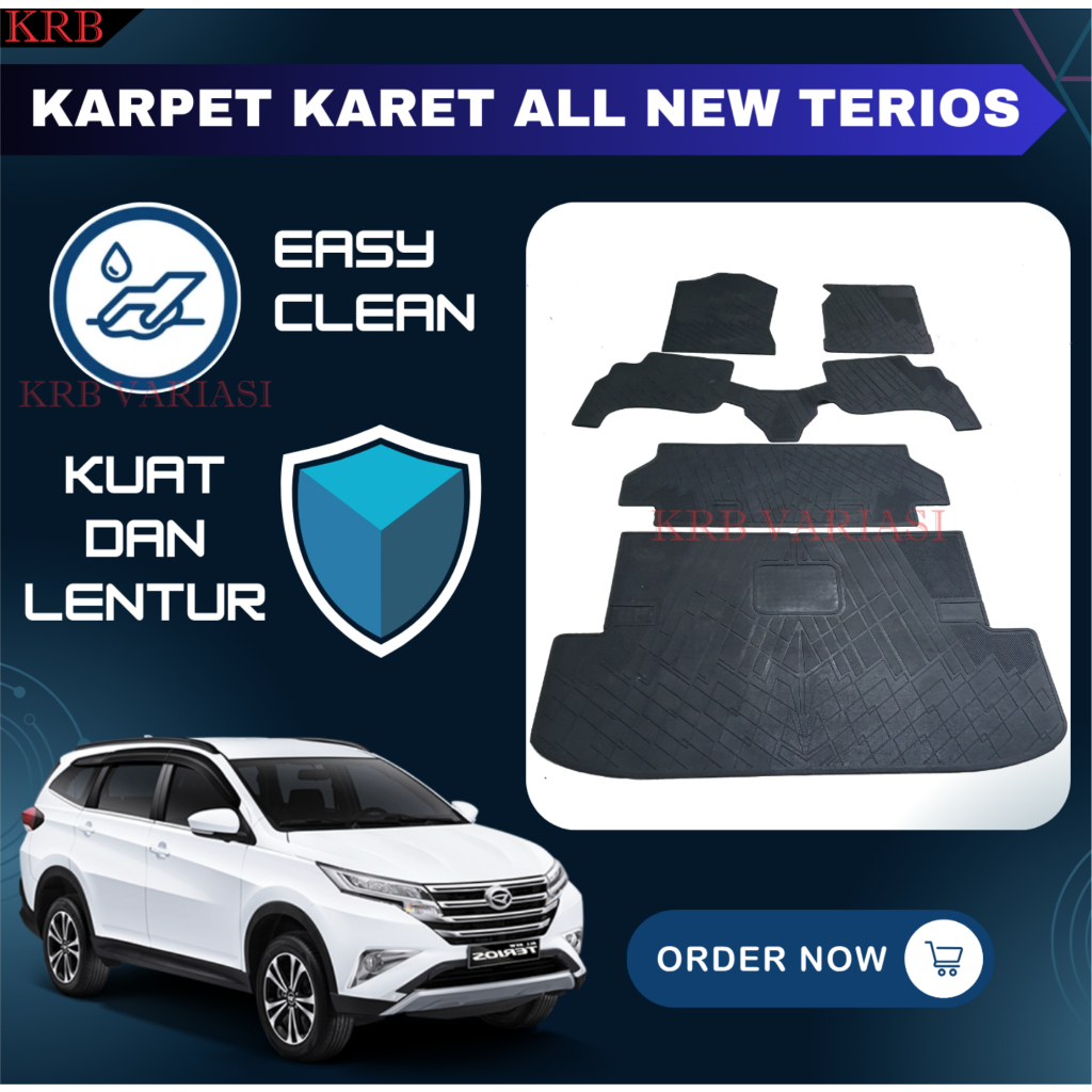 Karpet Karet Lantai Daihatsu All New Terios 2018 Fullset Karpet Karet All New Terios 2018 - 2024