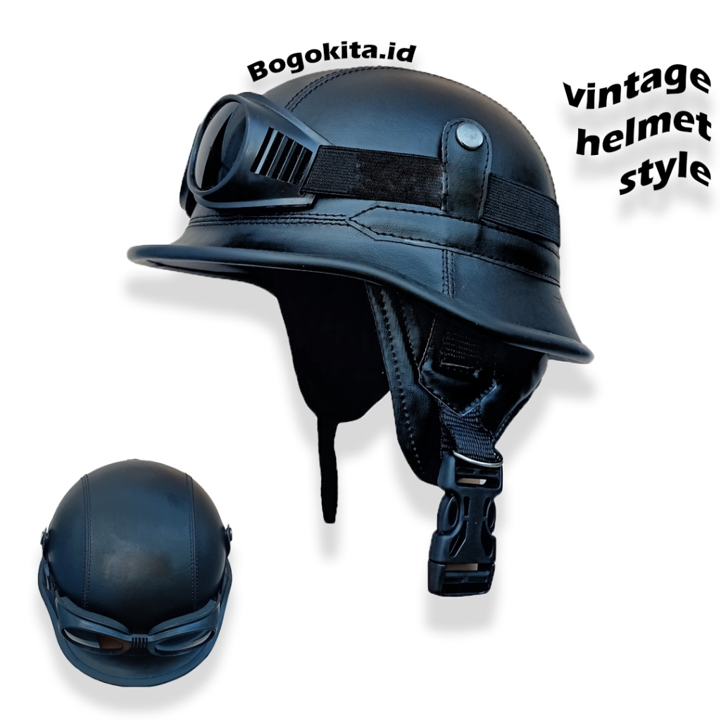 Ferkanada - Helm Retro Nazi Classic Pria Wanita Free Kacamata SNI
