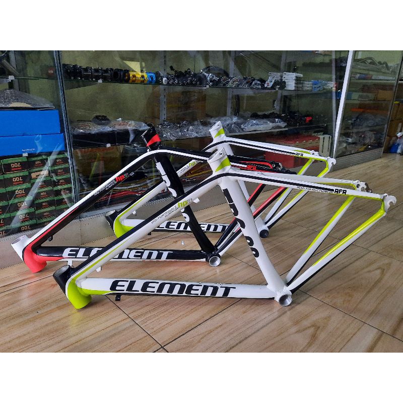 Frame Roadbike Element FRC88 Alloy Kabel Luar Size 52 Black White 700c NOS Baru Stock Lama