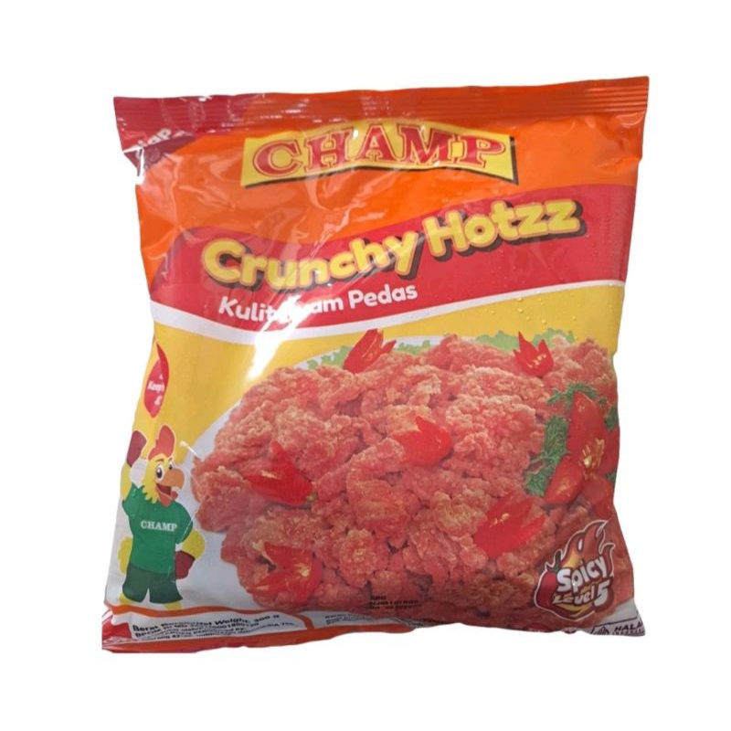 

Champ Crunchy Hotzz/Kulit Ayam Pedas 300 Gram