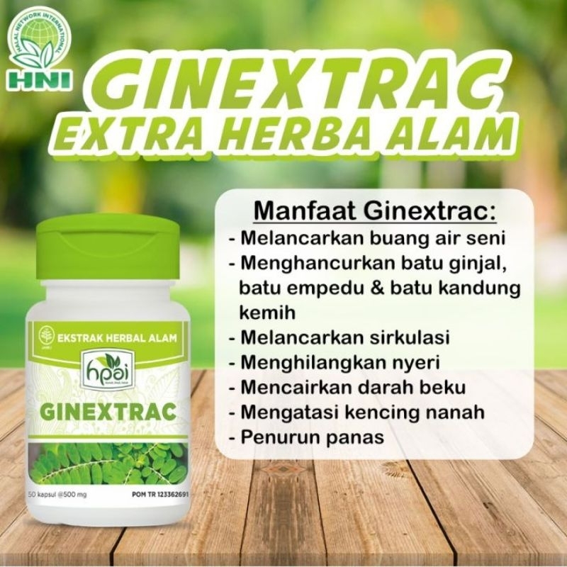 GINEXTRAC HNI HPAI ISI 50 KAPSUL//MELURUHKAN BATU GINJAL