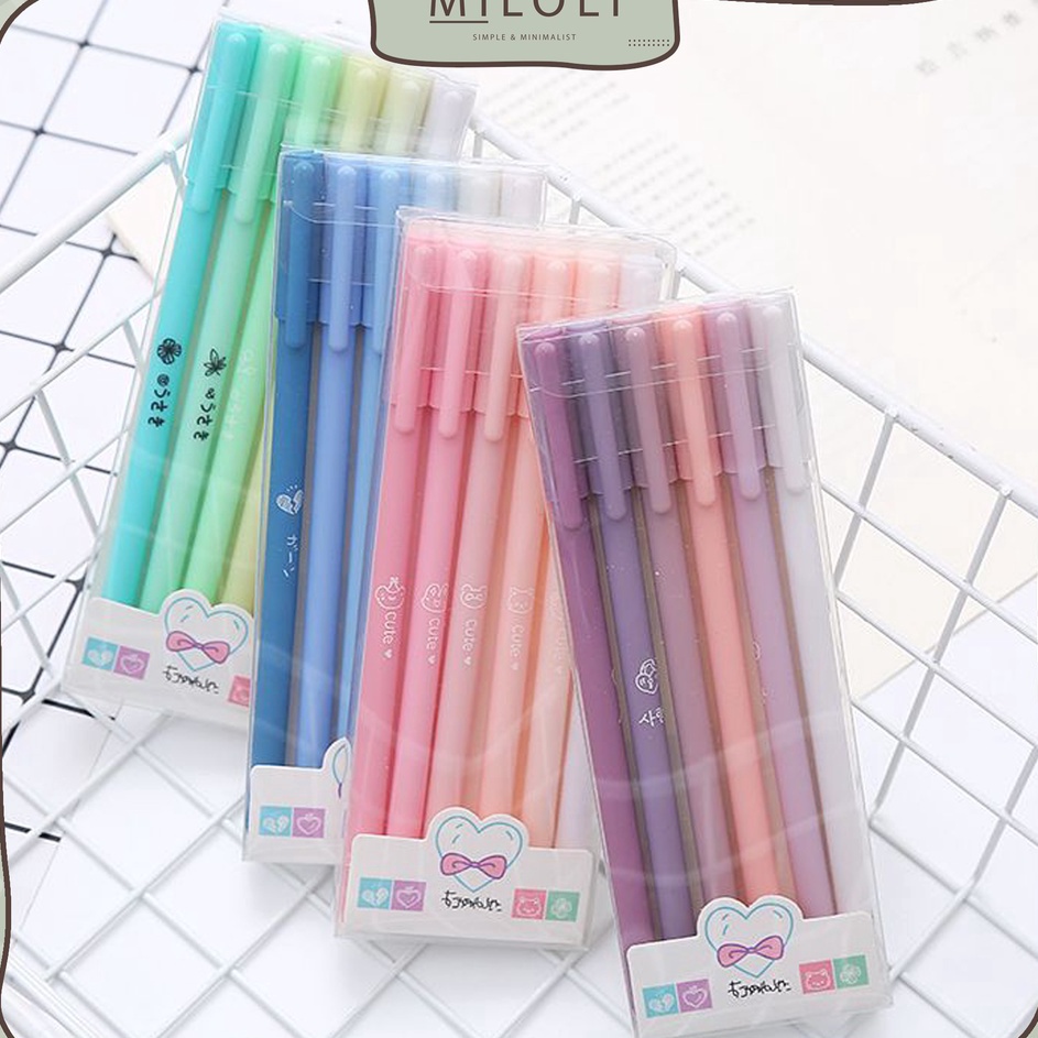 

Model Terkini [MILOLI] 6pcs Pulpen Gel Morandi Series Pena Cair - D0023 ☍☌✵❂