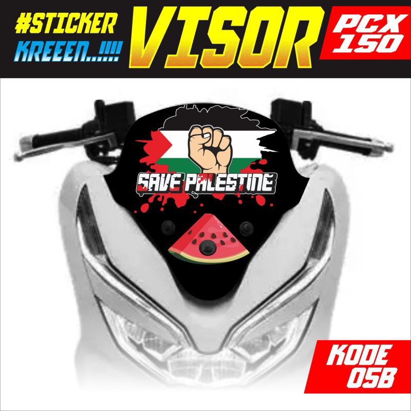 Striping Sticker Variasi Visor PCX 150 Variasi Palistine