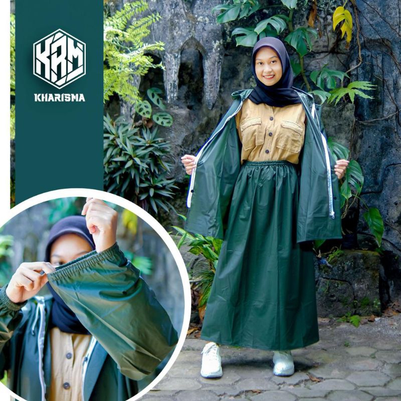 JAS HUJAN SETELAN ROK/JAS HUJAN BAWAHAN ROK/MANTEL WANITA