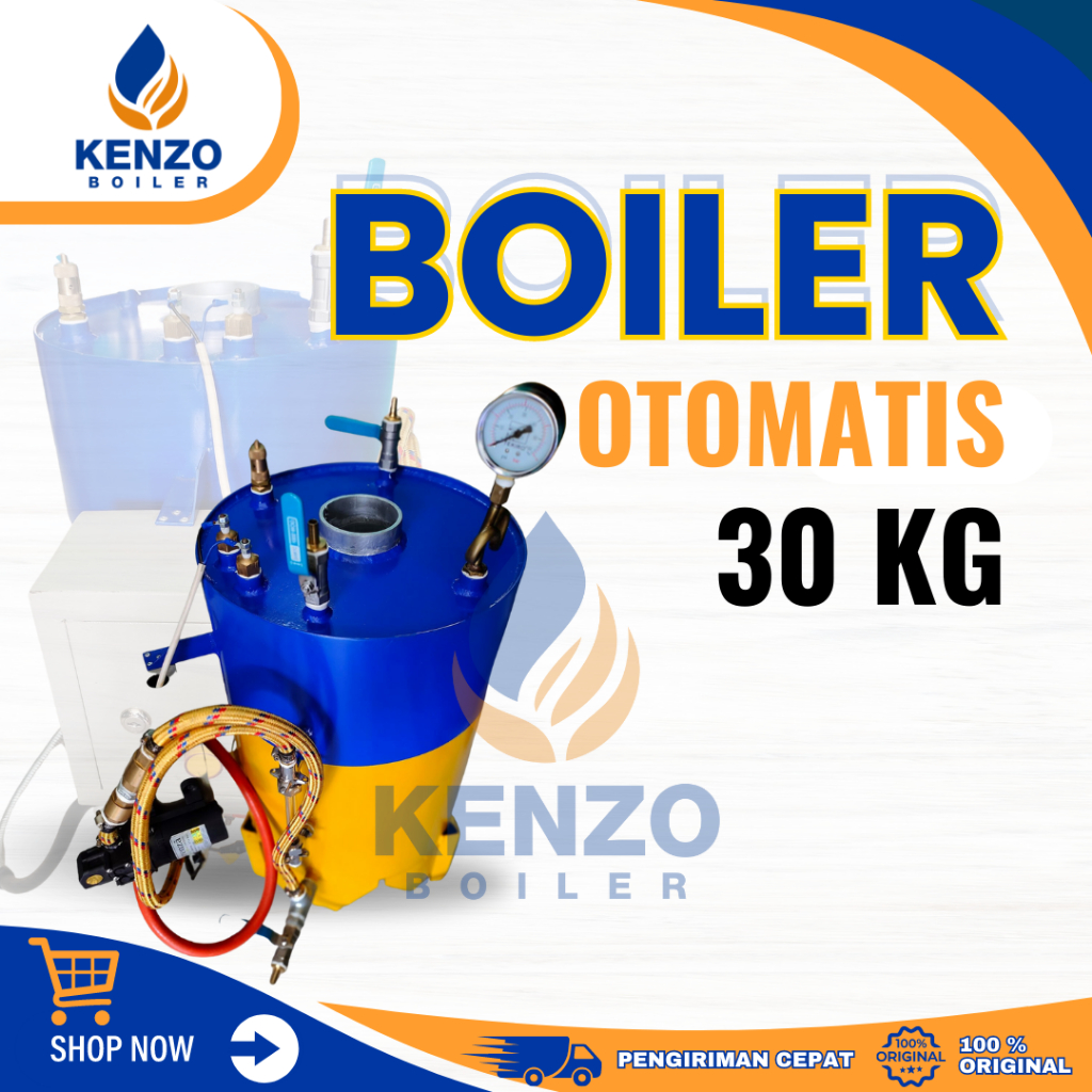 KENZO BOILER | Boiler Otomatis 30kg Kenzo Boiler | Tabung Boiler Setrika Uap | Tabung Boiler 30 kg |