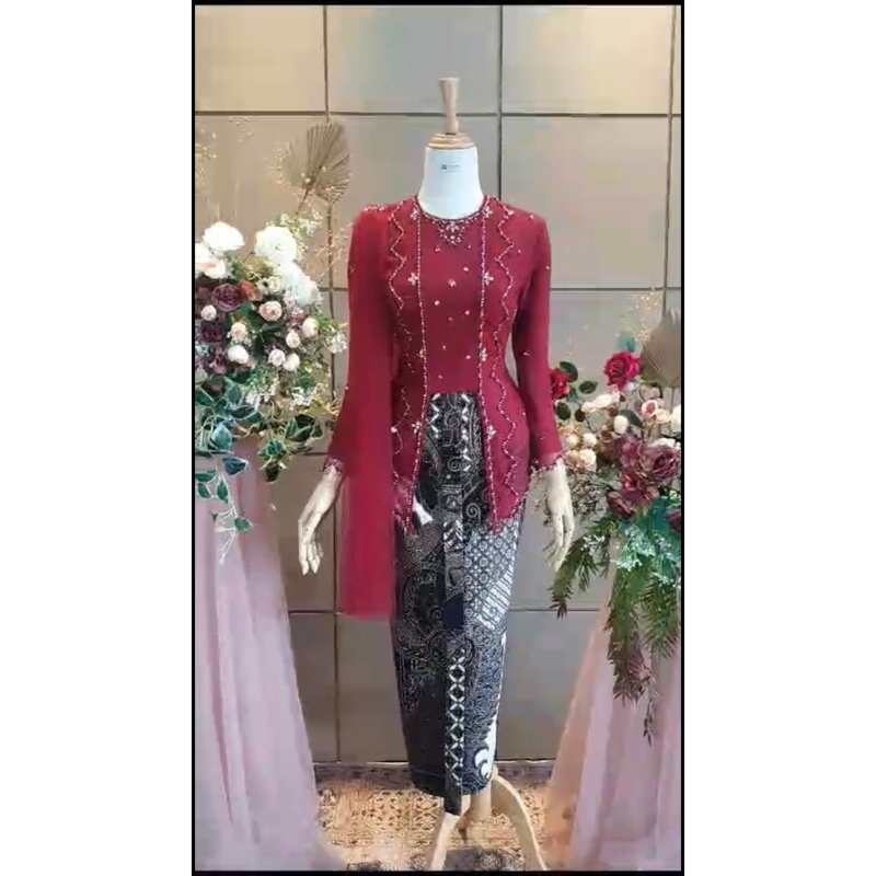 kebaya kutubaru hijab wisuda modern simple